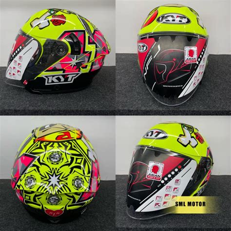 Kyt Nfj Espargaro Misano Open Face Helmet With Double Visor