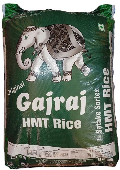 Gajraj Hmt Rice Packaging Type Plastic Bag Packaging Size 25 Kg At