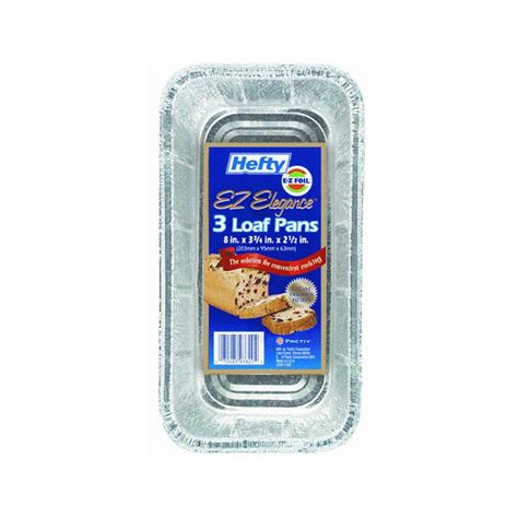 Hefty Ez Foil Aluminum Rectangular Medium Loaf Pan X X