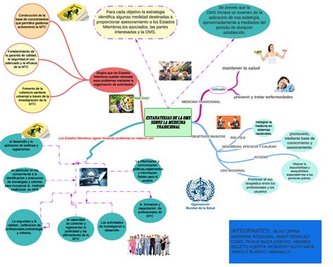 Estrategias De La Oms Sobre Medicina Tradicional Mapas Mentales Con