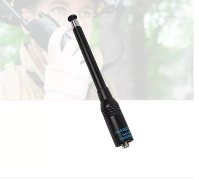 Walkie Talkie Gain Antenna Uv Double Segment Telescopic Antenna Black