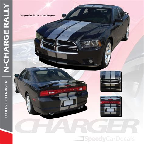 N Charge Rally 2011 2014 Dodge Charger 10 Racing Stripes Vinyl Graphics Rally Decal Kit