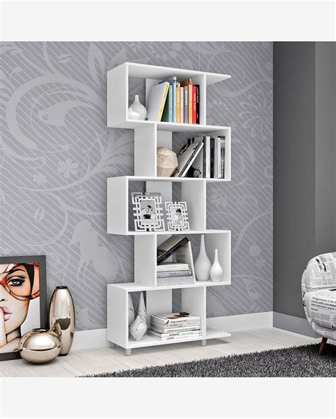 Riachuelo Estante Livreiro Nichos Design Branco Movelbento