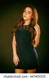 Sexy Beautiful Brunette Woman Posing Elegant Stock Photo Shutterstock