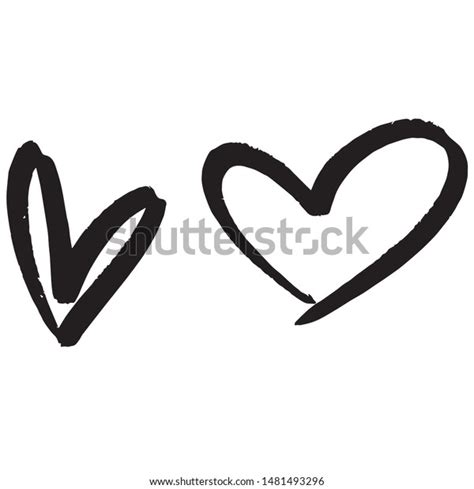 Set Hand Drawn Hearts Vector Illustration Stock Vector Royalty Free