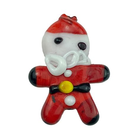 Murano Glass Santa Claus Christmas Bead 20mm Lampwork Murano Glass