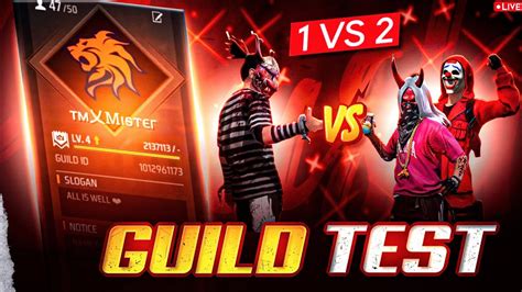 Free Fire Live Guild Test Custom Room Ff Live Guild Test Ff Live