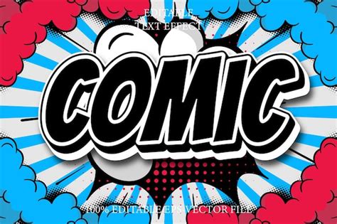 Premium Vector Comic Editable Text Effect D Comic Style