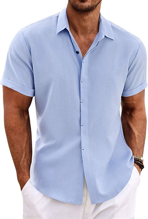 Amazon Coofandy Camisas De Lino Para Hombre Camisas Casuales De