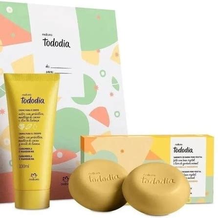 Kit Conjunto Carambola E Mandarina Hidratante Creme 100 Ml 2 Sabonete