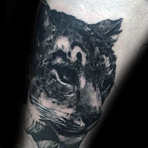 Wild Snow Leopard Tattoo Designs For Men