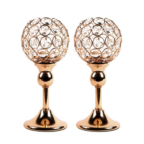 Gold Crystal Candle Holderstall Crystal Candle Holders For Use With Candlesticks Tealight And