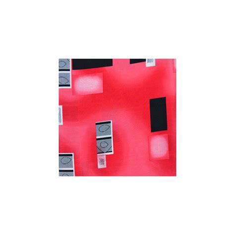 Cr Pe Polyester Imprim Rectangle Sur Fond Rouge