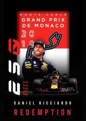 Daniel Ricciardo F Monaco Races Win Poster Picture Metal