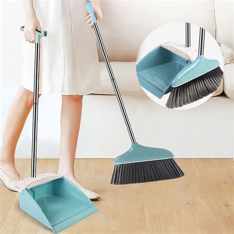 Aihimol Broom And Dustpan Set For Home Premium Long Handled Broom