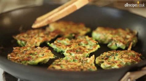 Crispy Courgette Fritters Recipe Uk Youtube