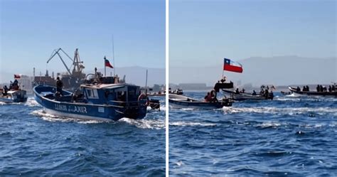 Pescadores Artesanales De Quintero Se Levantan En El Mar Contra La