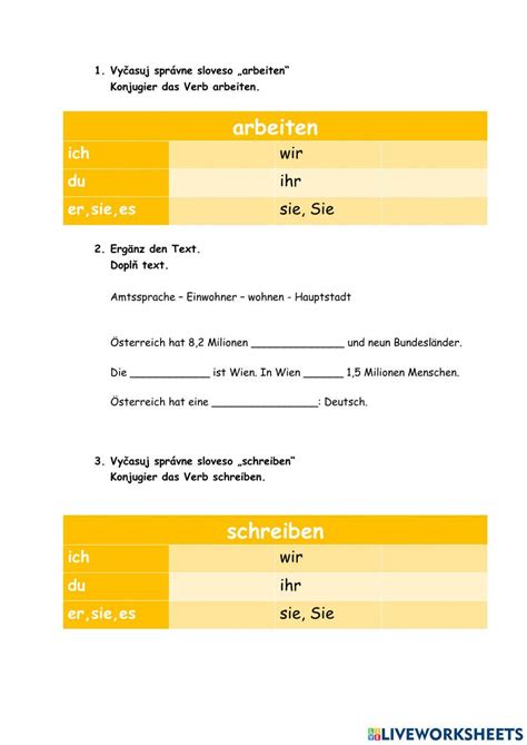 Wiederholung 2 Worksheet Live Worksheets