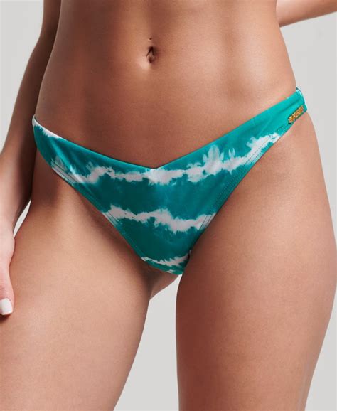 Womens Tie Dye Bikini Briefs In Tie Dye Green Superdry Uk