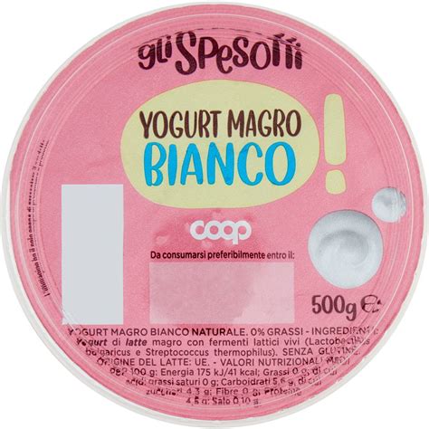 Yogurt Magro 0 Grassi Bianco COOP GLI SPESOTTI 500 G Coop Shop