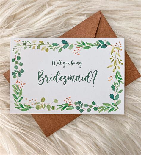 Floral Will You Be My Bridesmaid Card Bridesmaid Card Etsy Uk