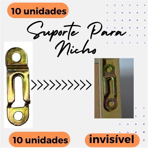 10 Unidades Suporte Invisivel Para Nicho Prateleira Shopee Brasil