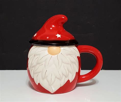 Christmas Gnome Santa Claus Ceramic Mug With Lid Brands You Love To Shop