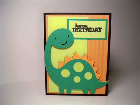 Card Creations And More By C Birthday Card Dinosaur