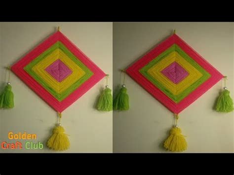 Woolen Kite Wall Hanging Easy Craft Diy How To Make Woolen Kite