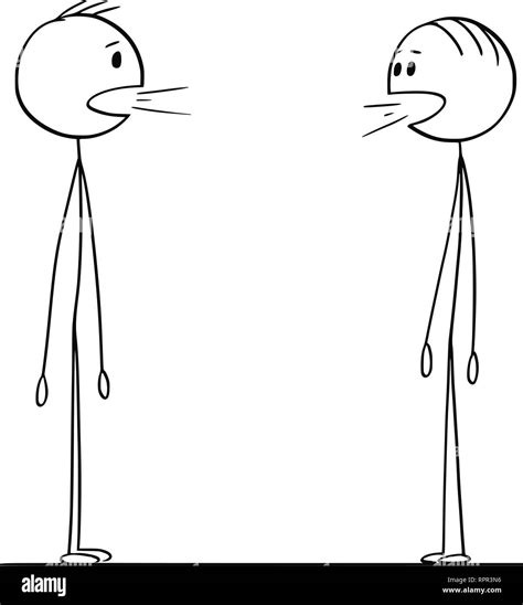 Cartoon of two men talking hi-res stock photography and images - Alamy