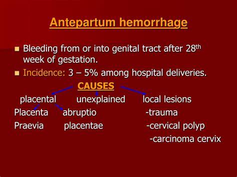 Ppt Antepartum And Postpartum Hemorrhage Powerpoint Presentation