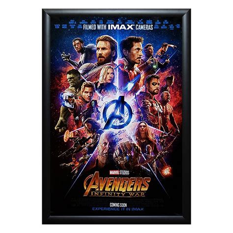 Framed Autographed Poster Avengers Graphic Art Art Bonus Room