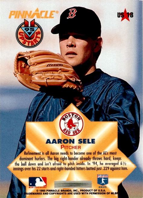 1995 Pinnacle Upstarts Boston Red Sox Baseball Card US18 Aaron Sele EBay