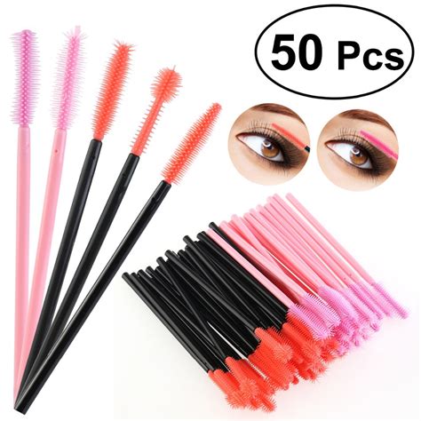 Ruimio Pcs Disposable Silicone Eyelash Mascara Wands Brush Set