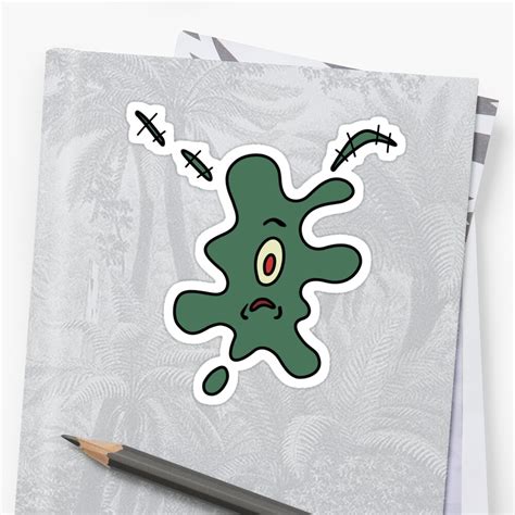 Splattered Plankton Sticker By Hippiedesigns Redbubble