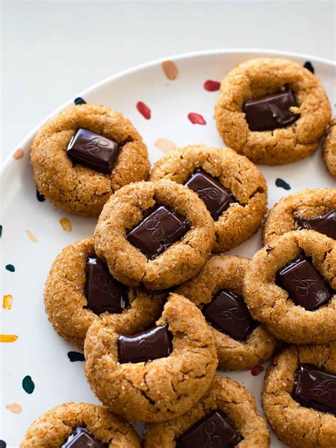 Dark chocolate peanut butter cookies