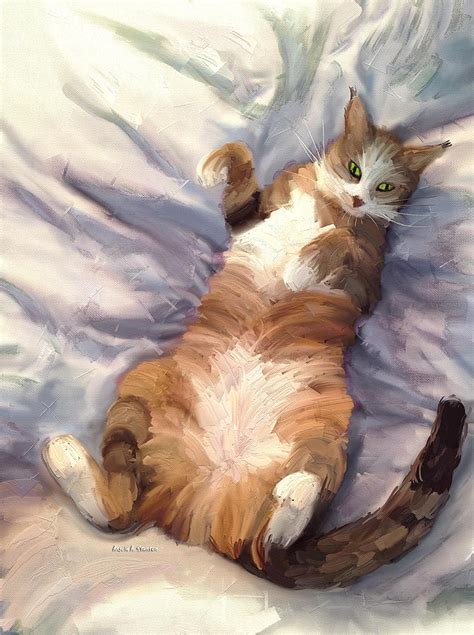 The Princess The Cat Painting By Angela Stanton Fine Art America