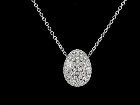 Store - Egg Shaped Diamond Pendant Necklace