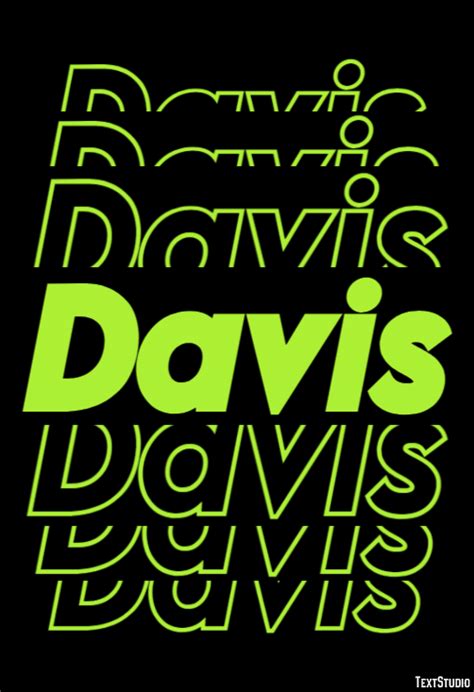 davis text effect  logo design