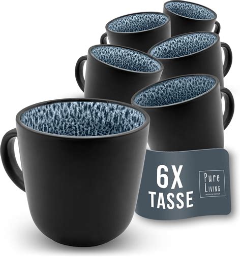 MamboCat Reactive Blue 6er Kaffeebecher Set I Moderne Kaffeetassen Aus