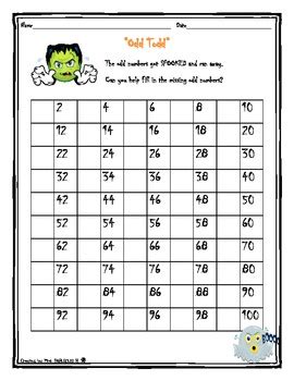 Halloween Math ODD TODD by Kelly Beichler | Teachers Pay Teachers