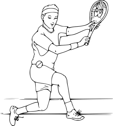 Tennis Coloring Page Free Printable Coloring Pages On