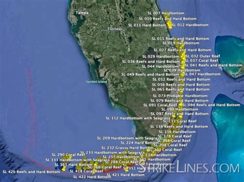 Gps Waypoints Strikelines Fishing Charts