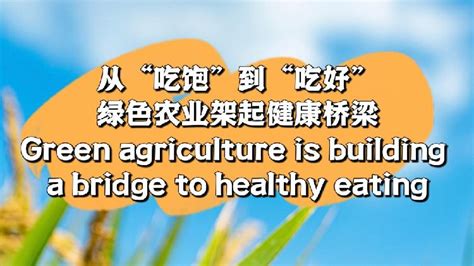 Green Agriculture Is Building A Bridge To Healthy Eating Cgtn