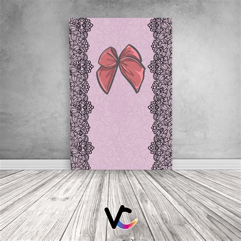 Painel De Festa d Vertical x Chá Lingerie Corpete Laços Via Cores Paineis de Festa