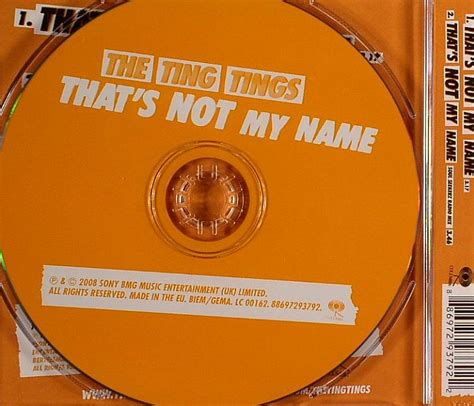 The TING TINGS That S Not My Name CD At Juno Records