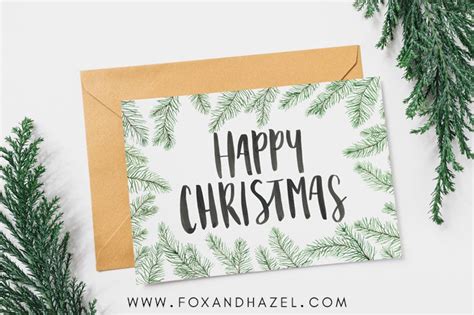 Free Christmas Card Printables - Fox + Hazel | free art + designs