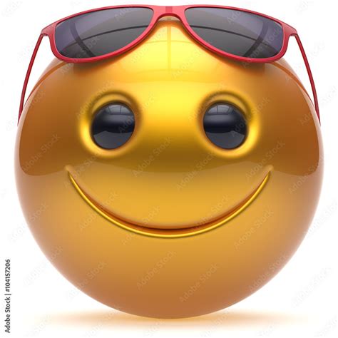 Smile Face Cheerful Head Ball Sphere Emoticon Cartoon Smiley Happy Decoration Cute Yellow Red