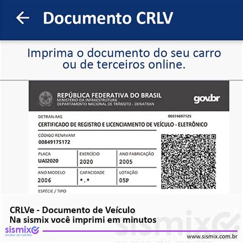 Imprima ou Baixe o Documento do seu Veículo ou de terceiros online