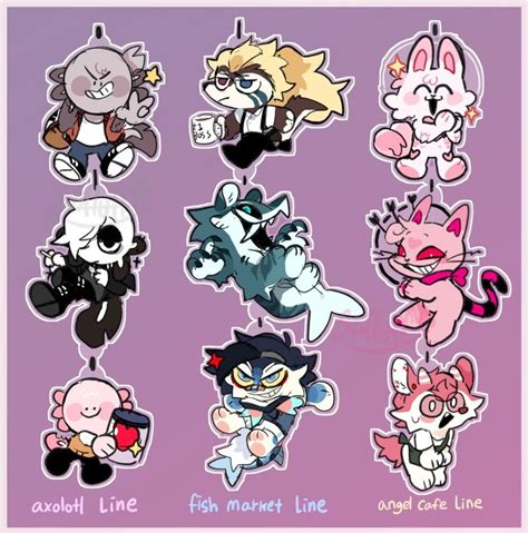 Sir fluff new keychain(?)designs 🤩💗💕 | Милые рисунки, Фурри-арт, Рисунки